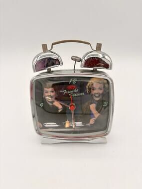 I Love Lucy Themed Twin Bell Mechanical Alarm Clock Big Ben Collectible Decor